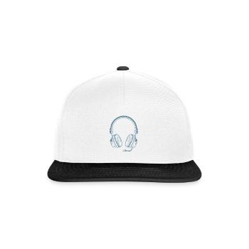 Casque Musique Casque - Casquette snapback - blanc/noir - Devant