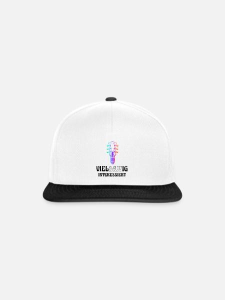 Gitarre vielsaitig interessiert - Snapback Cap - Weiß/Schwarz