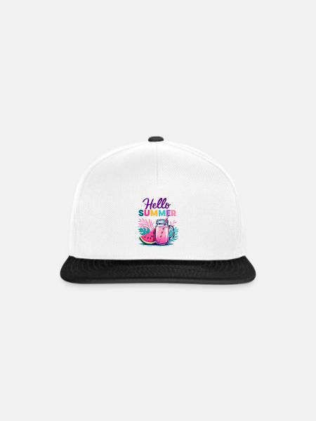 Hello Summer - Snapback Cap - Weiß/Schwarz