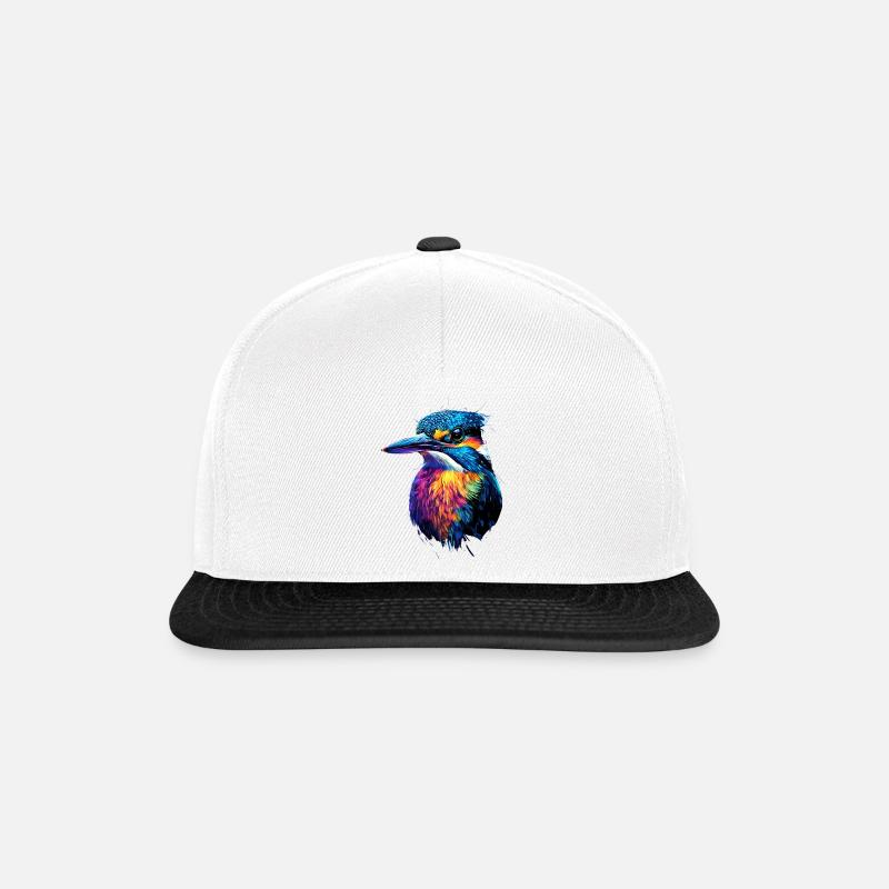 Kingfisher Eisvogel Vogel Süße Eisvögel Kingfisher - Snapback Cap - Weiß/Schwarz