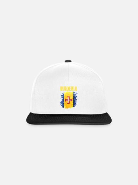 Madeira Flag Inspired Artistic Design - Snapback Cap - Weiß/Schwarz