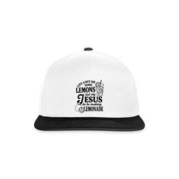 Life gave me lemons - Snapback Cap - white/black - Front