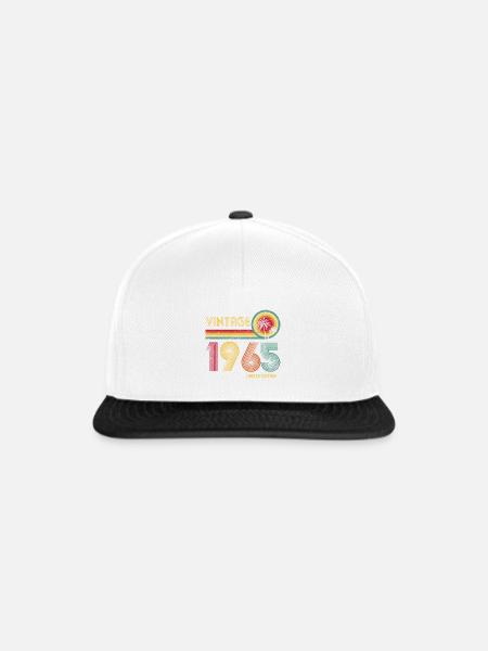 Retro 70er-Jahre-Farbverlaufszahlen-Design - Snapback Cap - Weiß/Schwarz