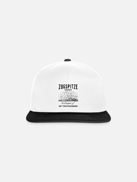 Zugspitze Wettersteingebirge - Snapback Cap - Weiß/Schwarz