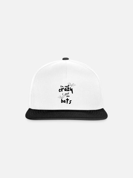 Fledermäuse - Snapback Cap - Weiß/Schwarz