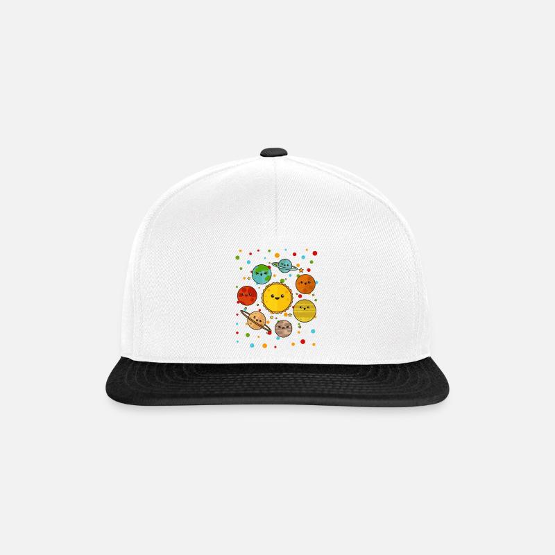 Spotty Solar System Tee - Snapback Cap - white/black