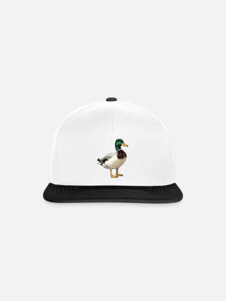 Enten Ente - Snapback Cap - Weiß/Schwarz