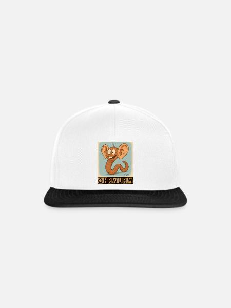 Ohrwurm by Rico Beck - Snapback Cap - Weiß/Schwarz