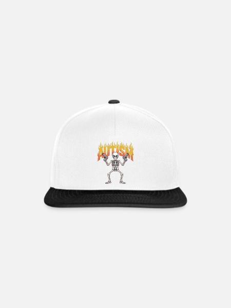 Greta Thunber, G Autismus Hemd - Snapback Cap - Weiß/Schwarz
