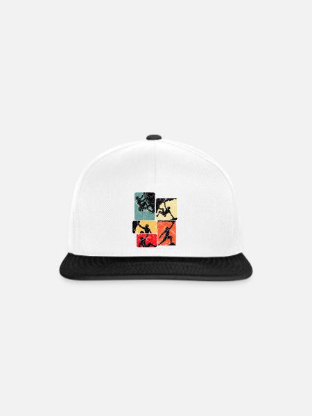 Klettern Bouldern Bergsteiger Kletterer Boulder - Snapback Cap - Weiß/Schwarz