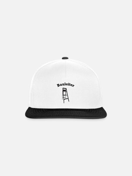 Bauleiter Outfit Handwerker - Snapback Cap - Weiß/Schwarz
