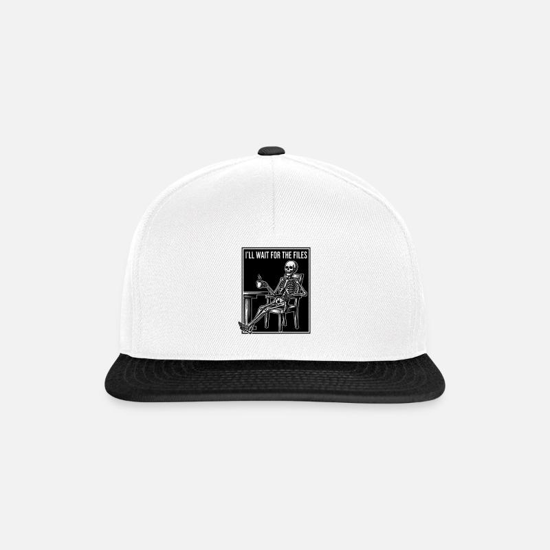  Waiting Skeleton Meme Project Manager Office - Snapback Cap - Weiß/Schwarz