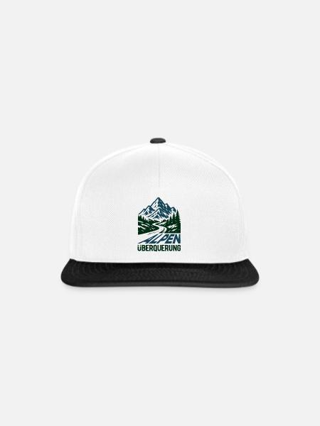 Alpen Überquerung 2026 - Wandern - Snapback Cap - Weiß/Schwarz