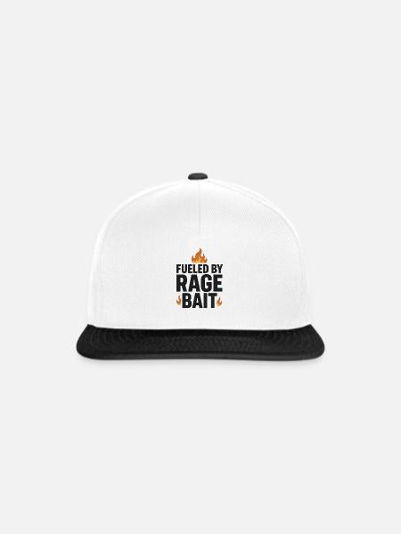 Angetrieben von Wutködern, lustiger Spruch - Snapback Cap - Weiß/Schwarz