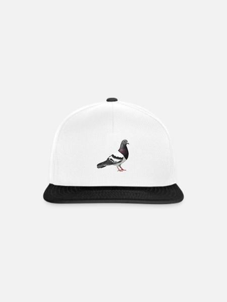 Tauben Taube - Snapback Cap - Weiß/Schwarz