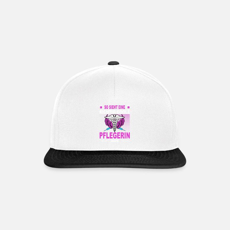 Pflegerin Geschenke Pflege Lustig Krankenpflegerin - Snapback Cap - Weiß/Schwarz