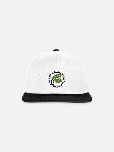 Generation Wählscheibe Festnetz Telefon - Snapback Cap - Weiß/Schwarz