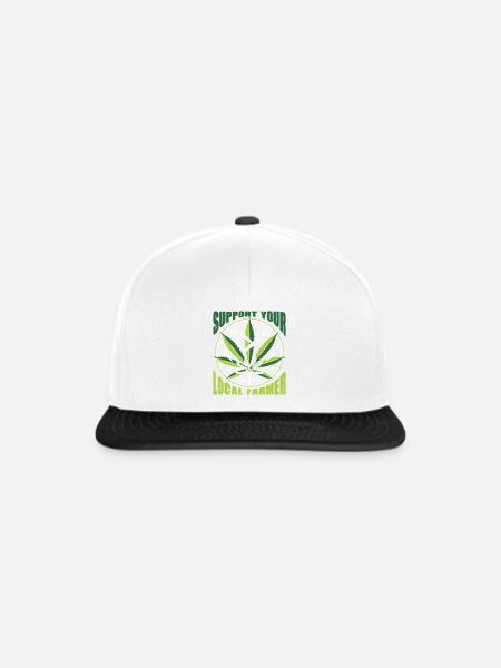 Lustige Kiffer Outfits - Snapback Cap - Weiß/Schwarz