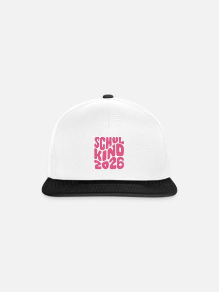 Schulkind 2026 - Einschulung - Erstklässler - Snapback Cap - Weiß/Schwarz