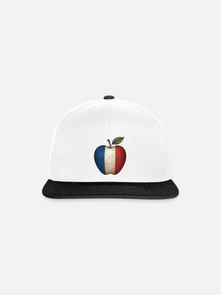 Frankreich - Snapback Cap - Weiß/Schwarz