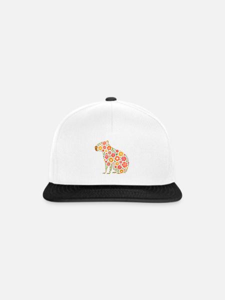Capybara - Snapback Cap - Weiß/Schwarz