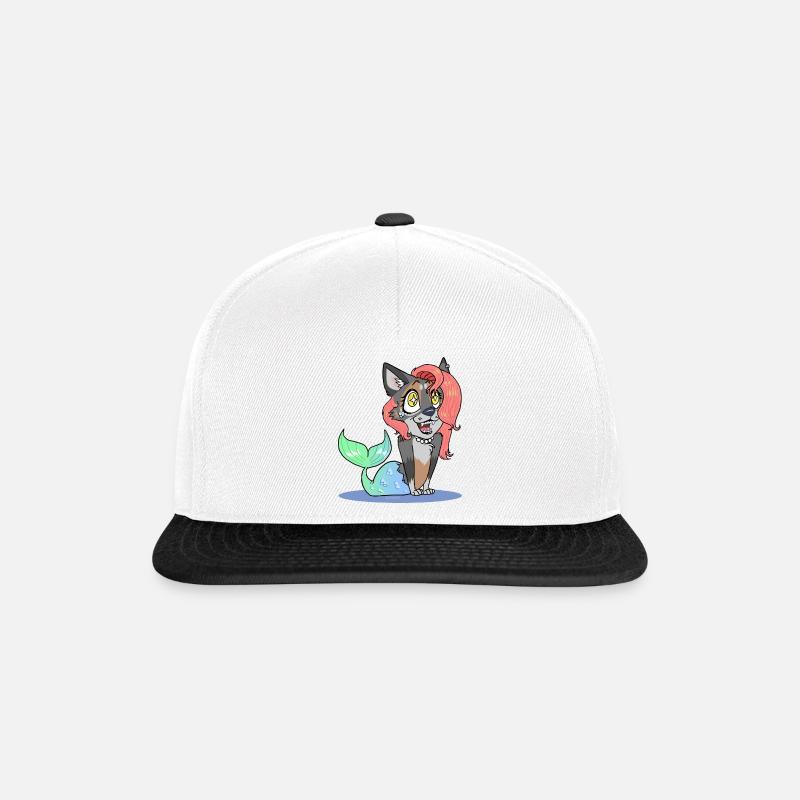 Coral (Chibi Version) (by Leni Riosa) - Snapback Cap - white/black