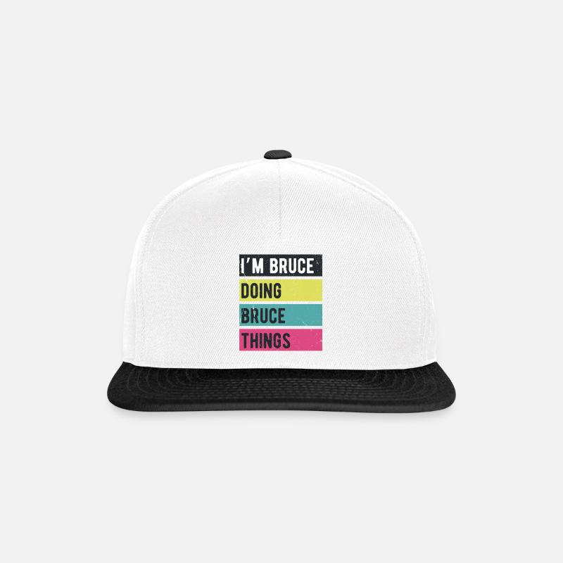 I’m Bruce Doing Bruce Things Retro Colors - Snapback Cap - white/black