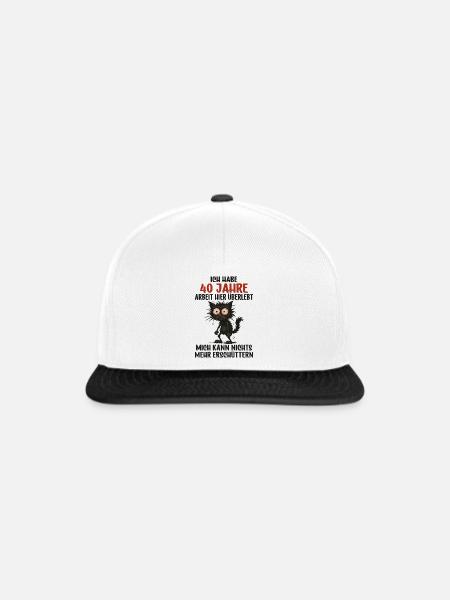 40 Jähriges Firmenjubiläum Dienstjubiläum Arbeit - Snapback Cap - Weiß/Schwarz