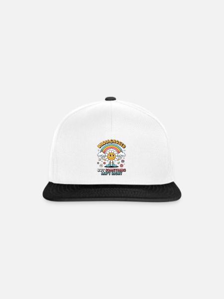 Undiagnosed But Something Ain't Right - Snapback Cap - Weiß/Schwarz
