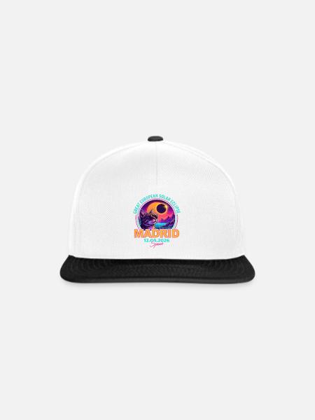 Solar Cat Madrid Eclipse 2026 - Snapback Cap - Weiß/Schwarz