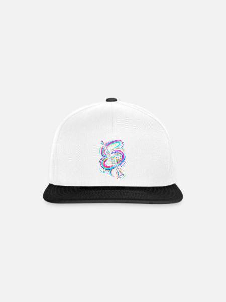 Bunte Klarinette - Snapback Cap - Weiß/Schwarz