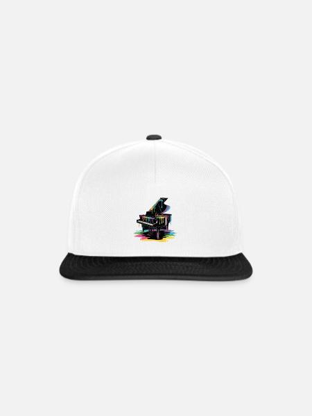Buntes klavier - Snapback Cap - Weiß/Schwarz