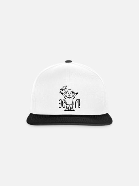 Geschafft! Schaf - Snapback Cap - Weiß/Schwarz