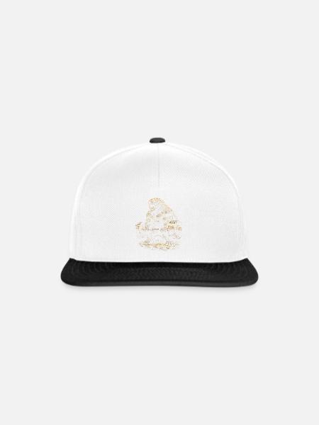 Honigdachs Honey Badger Tier - Snapback Cap - Weiß/Schwarz