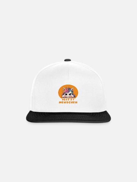 131 - Snapback Cap - Weiß/Schwarz