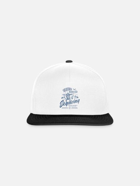 Bucket List Skydiving - Snapback Cap - Weiß/Schwarz