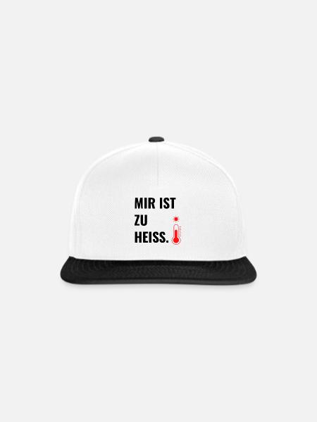 Mir ist zu heiß. - Snapback Cap - Weiß/Schwarz