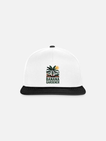 Banana Gardener Tropischer Garten - Snapback Cap - Weiß/Schwarz