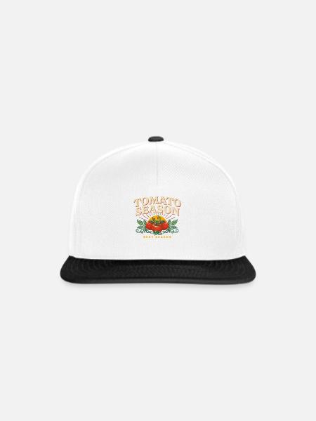 Tomatensaison: Beste Saison - Snapback Cap - Weiß/Schwarz