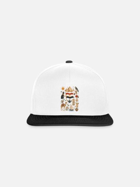 Ägypten | Pyramiden, Nil & Antike - Snapback Cap - Weiß/Schwarz