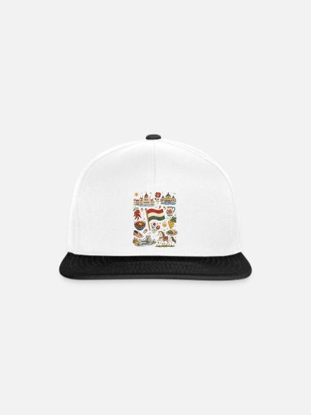 Ungarn | Budapest, Puszta & Genuss - Snapback Cap - Weiß/Schwarz