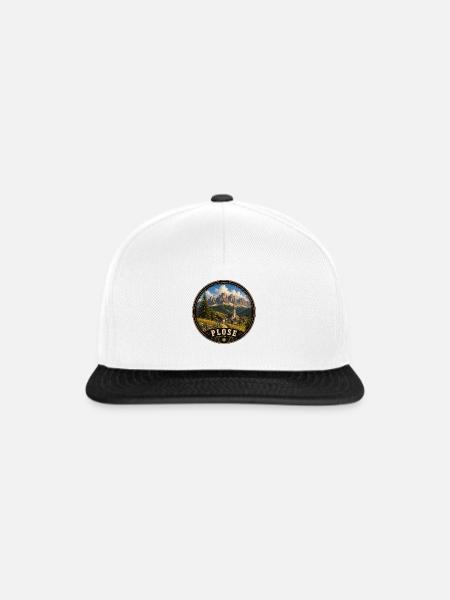 Wandern in den Dolomiten Italien - Snapback Cap - Weiß/Schwarz