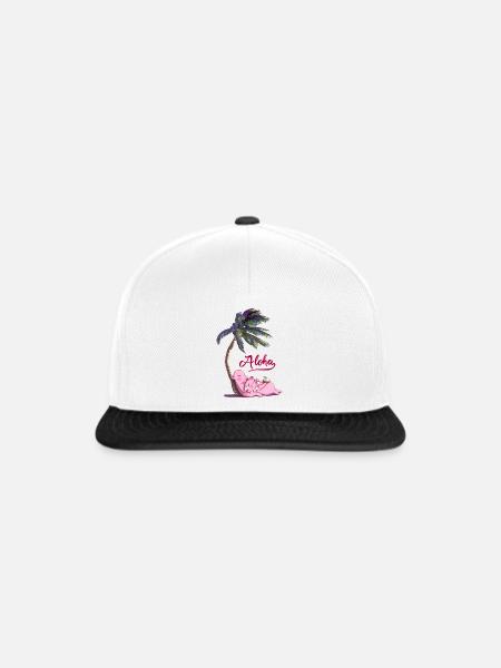 aloha Schweinchenpaar - Snapback Cap - Weiß/Schwarz