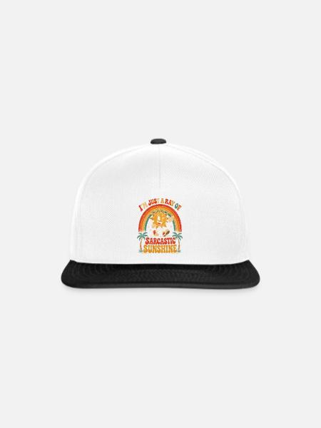 Sarkastischer Sonnenschein Retro - Snapback Cap - Weiß/Schwarz