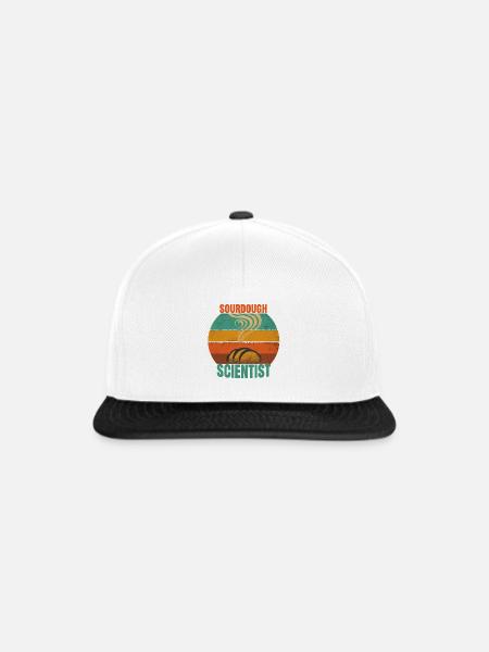 Sourdough Scientist Retro Badge - Snapback Cap - Weiß/Schwarz