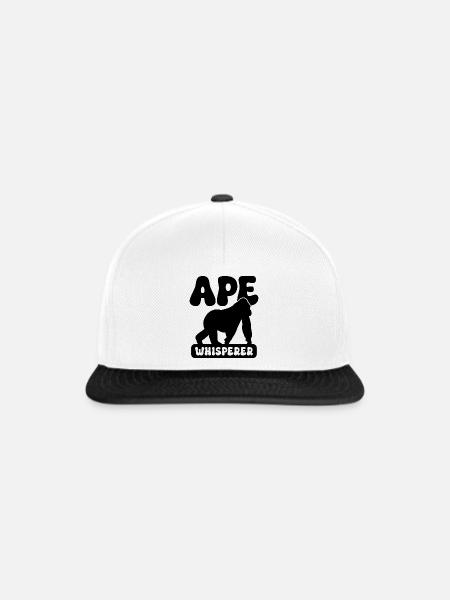 Affenflüsterer - Snapback Cap - Weiß/Schwarz