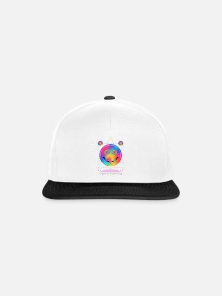 Trippy Batik-Hippie-Rave-Techno - Snapback Cap - Weiß/Schwarz