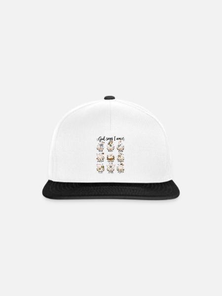 Gott Sagt: Ich Bin Gänse-bauernhof - Snapback Cap - Weiß/Schwarz