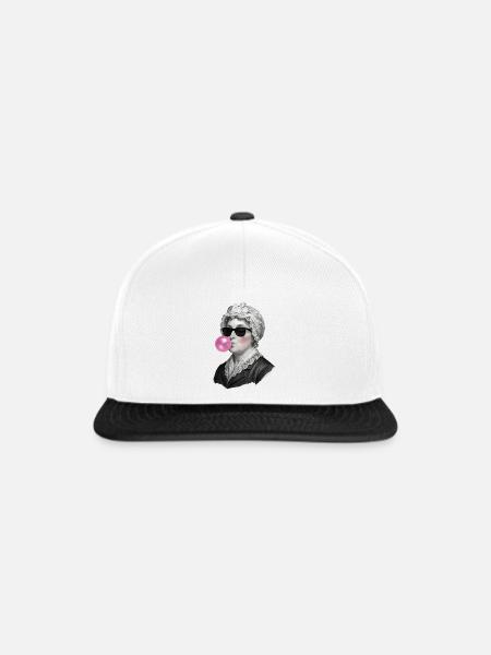 Abigail Adams Kaugummi. - Snapback Cap - Weiß/Schwarz