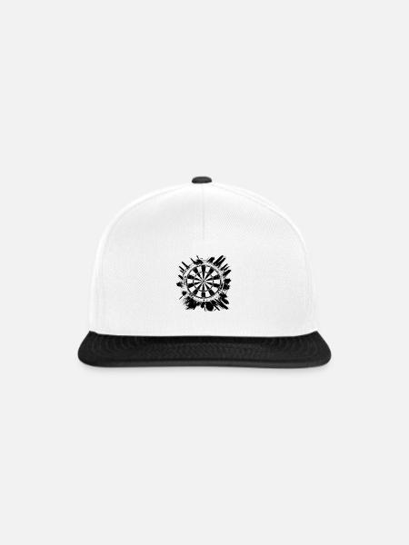 Dartscheibe Graffiti - Snapback Cap - Weiß/Schwarz